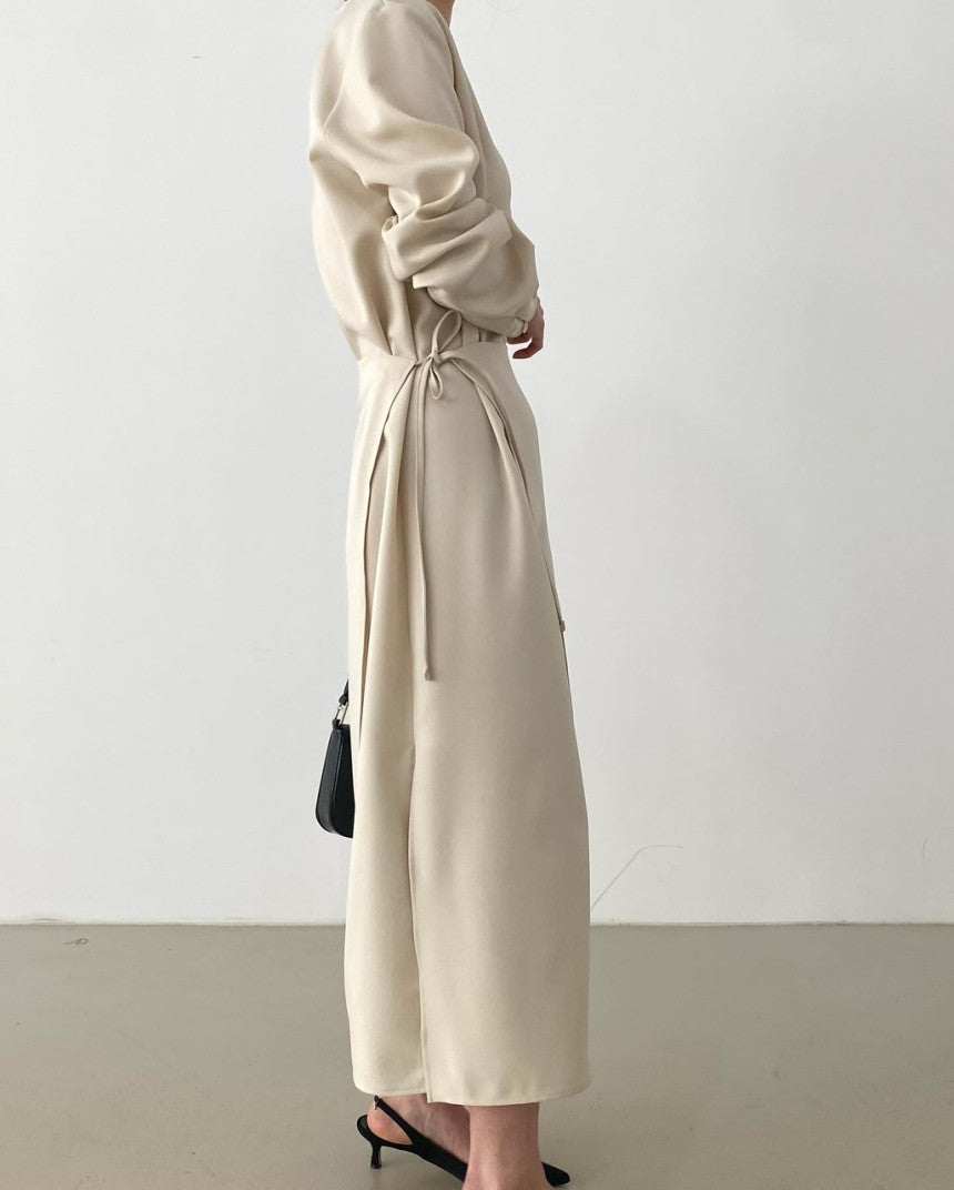 Unique Lace-up 2-pieces Long Dress