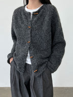 Horn Button Knitted cardigan