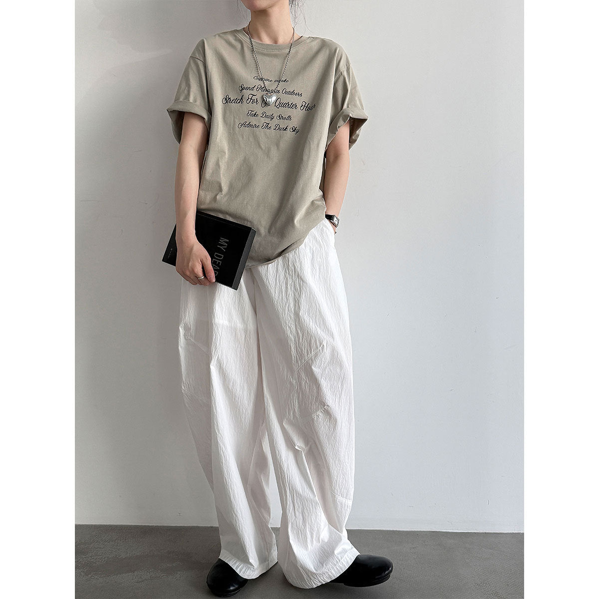 Minimalist Letter Print T-shirt for Women