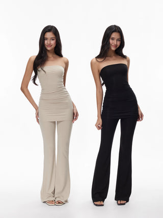 Sienna 3-Piece Fitted Cardigan & Flared Pants Set - PAINEVIDA