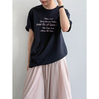 Minimalist Letter Print T-shirt for Women