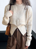 Short Zipper Pullover Sweater - PAINEVIDA