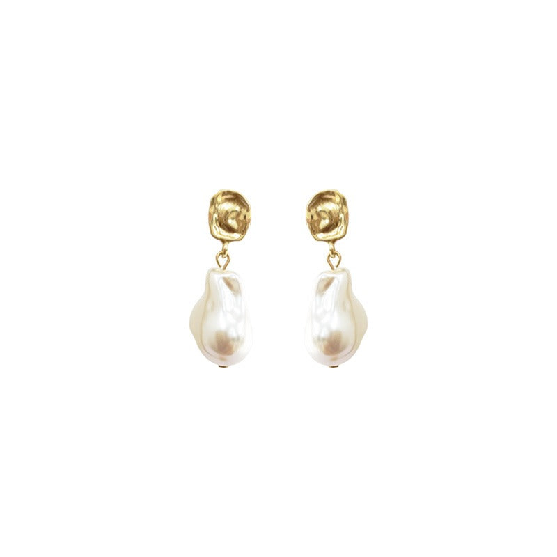 Baroque Vintage Shaped Pearl Earrings - PAINEVIDA
