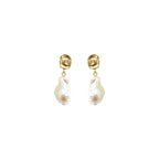 Baroque Vintage Shaped Pearl Earrings - PAINEVIDA