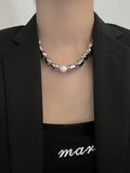 Metal Pearl Fashion Beaded Necklace - PAINEVIDA