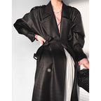 Old British Double-breasted Mid-length Trench Coat