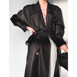 Old British Double-breasted Mid-length Trench Coat by painevida