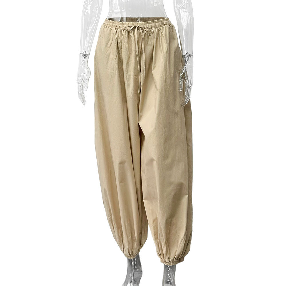 Loose-fitting Pure cotton Lantern Pants