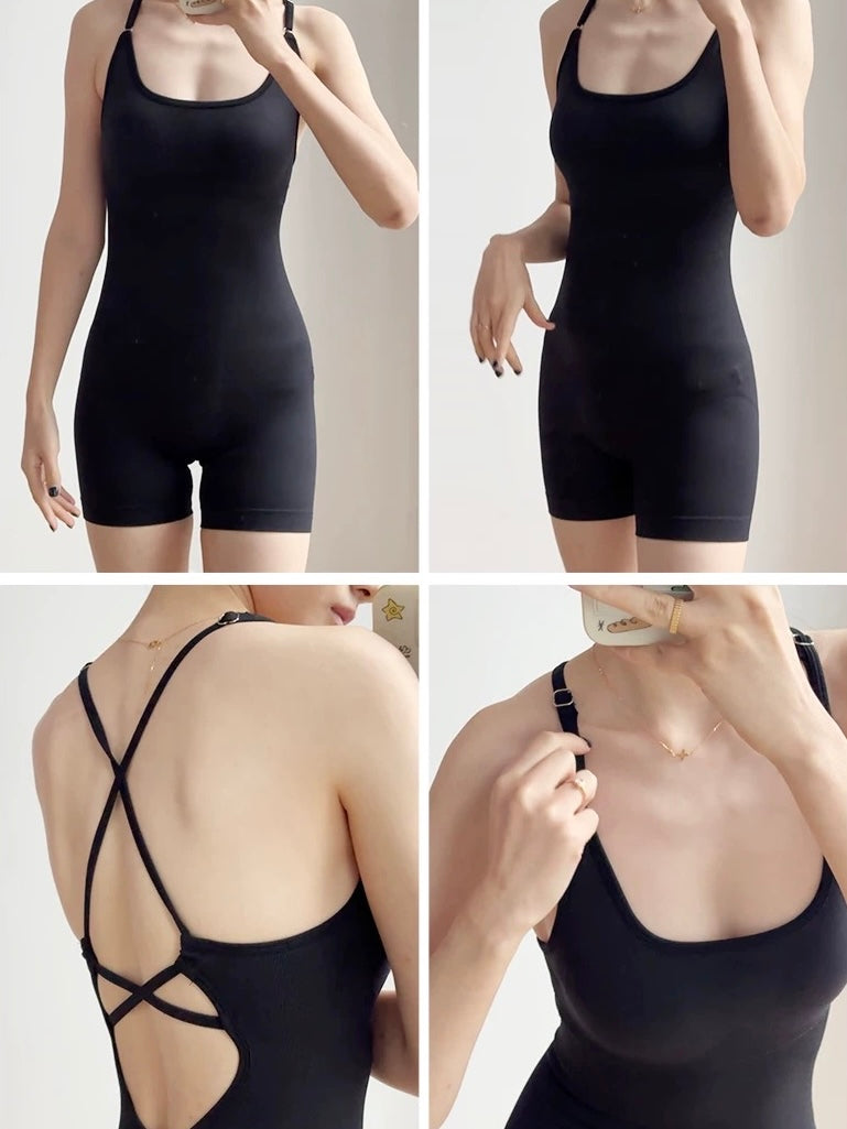 High Waist Hip Lift Sports Fitness Jumpsuit