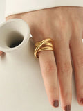 Wire Wound Simple Metal Open Ring - PAINEVIDA