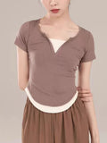 False Two Modern Training Activewear Short Sleeves Shirt