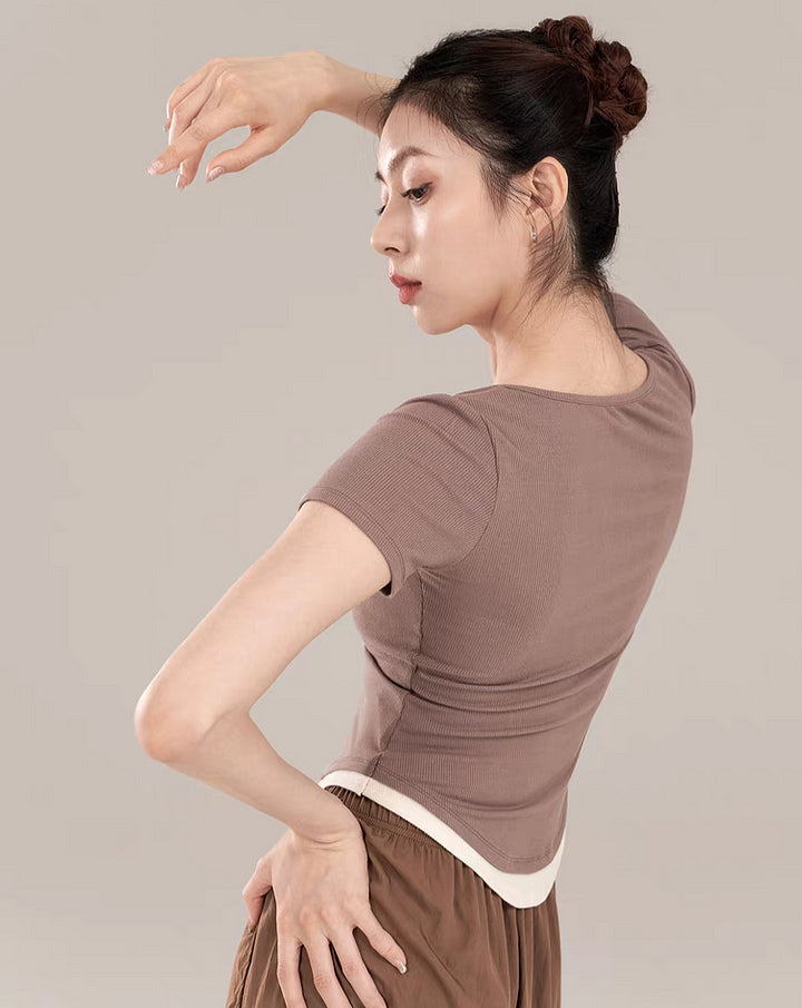 False Two Modern Training Activewear Short Sleeves Shirt