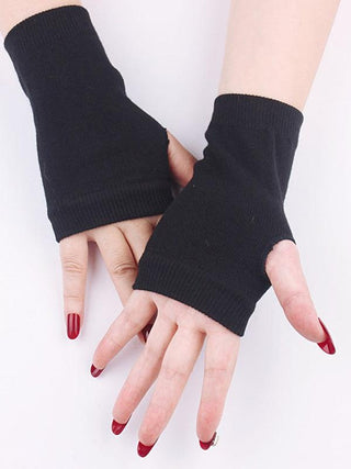 Simple Solid Color Knitting Gloves