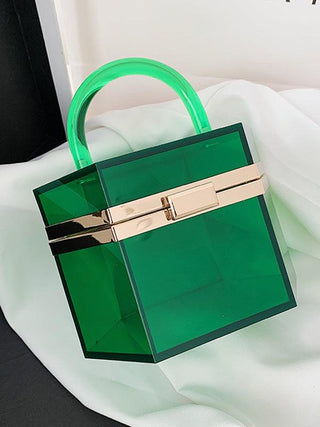 Urban See-Through Geometric Acrylic Handbag