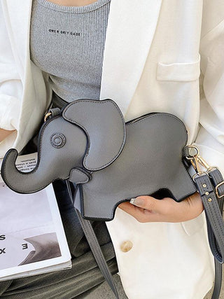 PU Elephant Shape Shoulder Bag Handbag