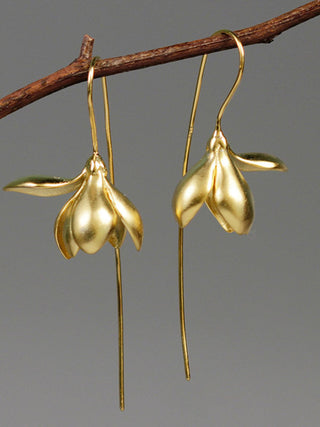 Magnolia Natural Flower Earrings