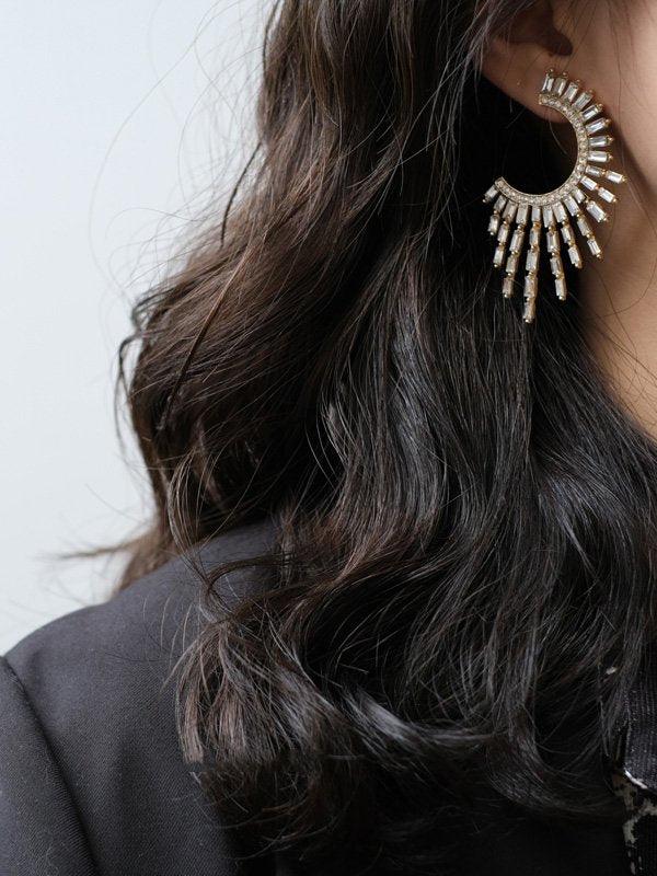 Original Contrast Color Zircon Earrings Accessories by painevida