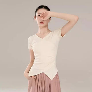 Practice Clothes Summer Short-sleeved Activewear Tops by PAINEVIDA