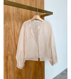 See-through Organza Short Caidigan - PAINEVIDA