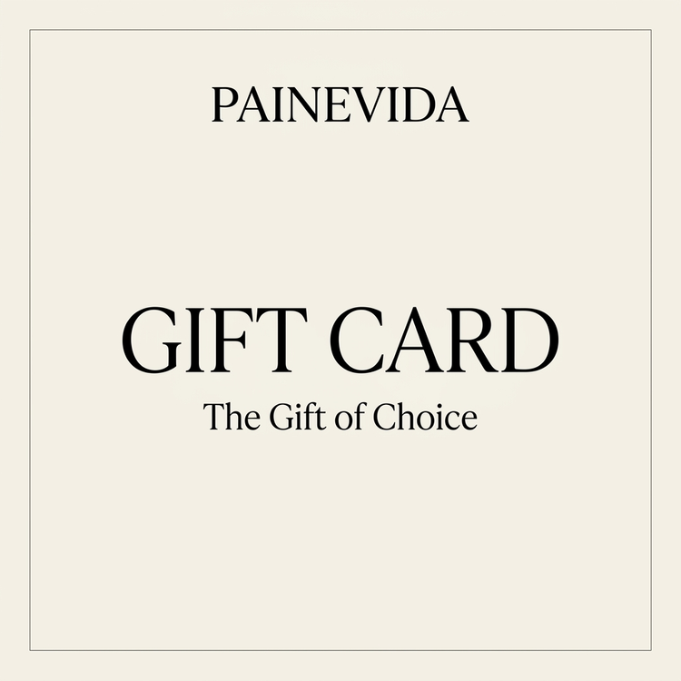 PAINEVIDA digital gift card with black lettering on a cream background