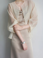 See-through Organza Short Caidigan - PAINEVIDA