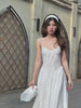 Lace Stretch Jacquard Sling Dress Cardigan Set