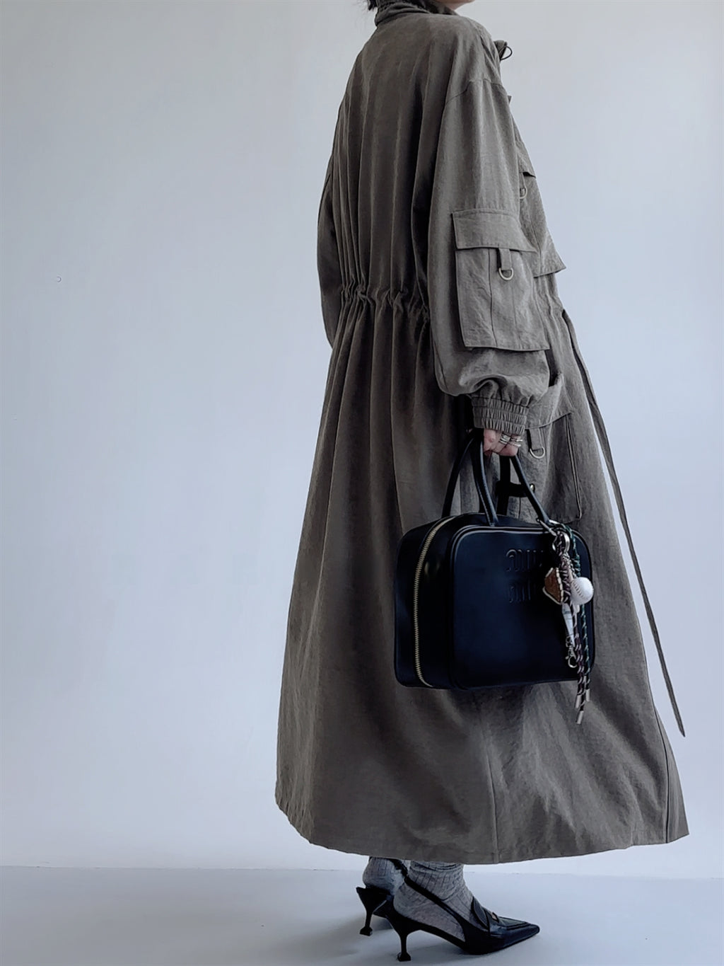 Lazy Style Lace-up Long Coat